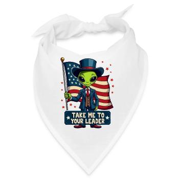 Alien Bring mich zu Deinem Anführer USA Patriot - Bandana - Weiß - Vorne