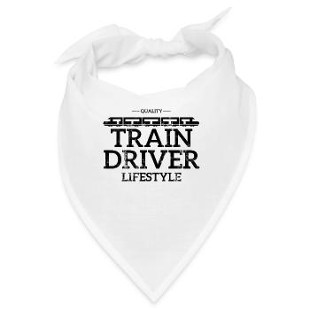 Lokführer, Zugführer, Eisenbahn, U-Bahn, ICE, Zug - Bandana - Weiß - Vorne