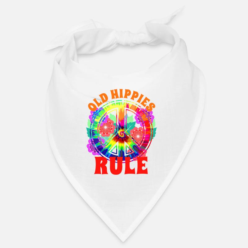 Peacezeichen Hippie Blumen Bandana