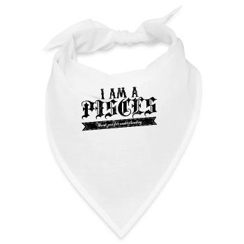 Sternzeichen Fische / Zodiac Pisces - Bandana - Weiß - Vorne