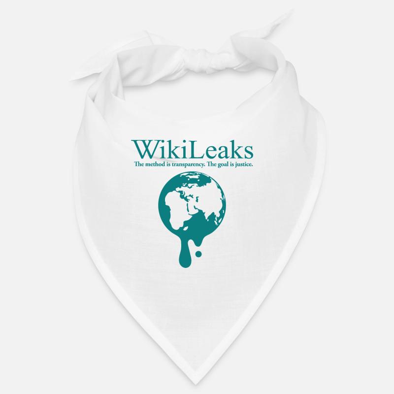 WikiLeaks Dripping Globe - Bandana - Weiß