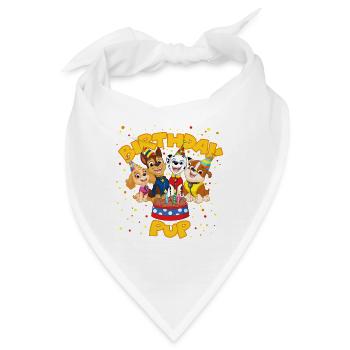Paw Patrol 'Birthday Pup' Geburtstags-Design - Bandana - Weiß - Vorne