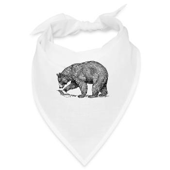 teddybaer teddy baer grizzly braunbaer schwarzbaer - Bandana - Weiß - Vorne