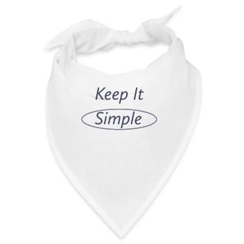 Keep it simple - Bandana - Weiß - Vorne