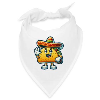 Lustiges Taco tanzendes Taco - Bandana - Weiß - Vorne