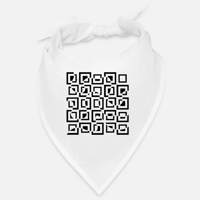 Optical illusion with squares Bandana