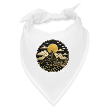 Landschaft im chinesischen Stil, Logo der orientalischen Landschaft - Bandana - Weiß - Vorne