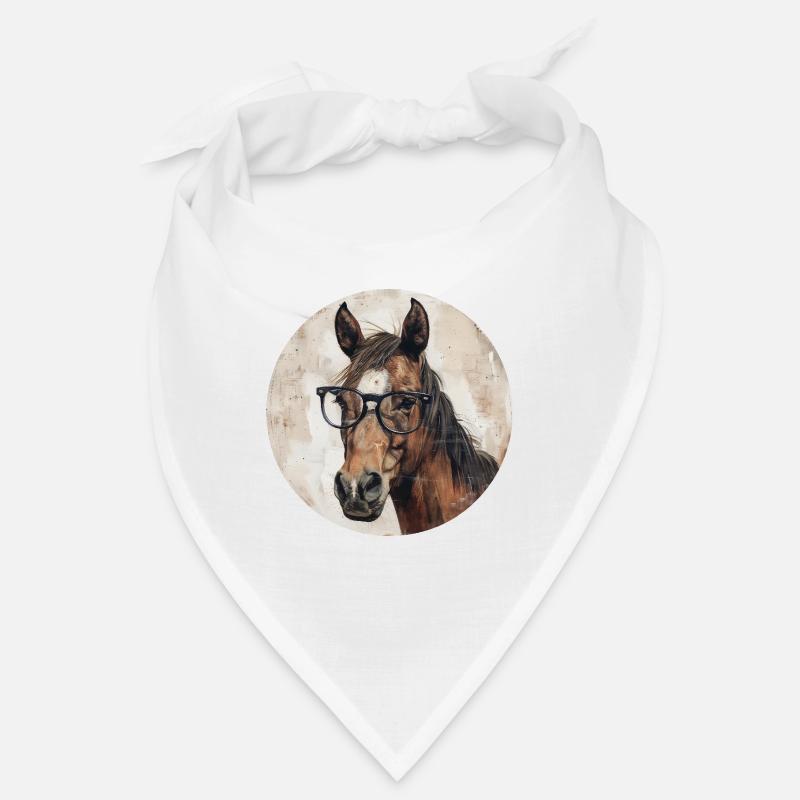 Pferd mit Brille Bandana