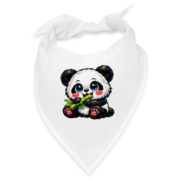 Cute Bamboo Panda - Bandana - Weiß - Vorne