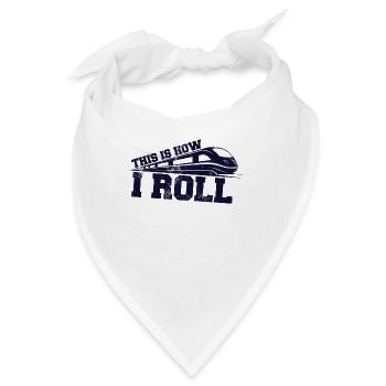 Lokführer, Zugführer, Eisenbahn, U-Bahn, ICE, Zug - Bandana - Weiß - Vorne