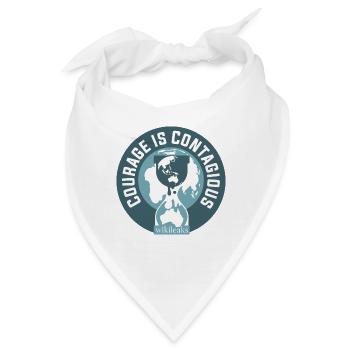 Mut ist ansteckend - WikiLeaks - Bandana - Weiß - Vorne