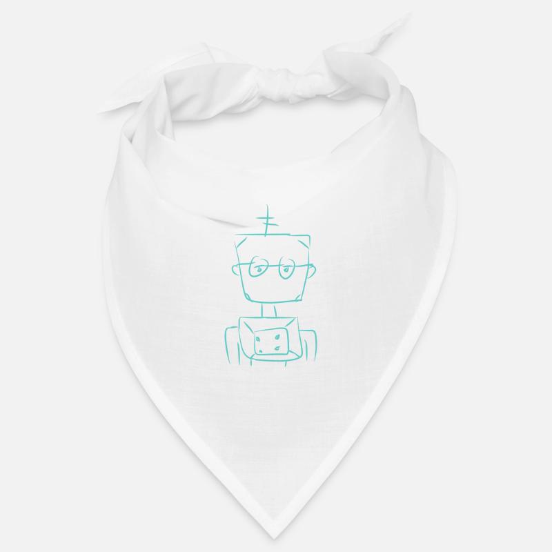 Roboter Technik - Bandana - Weiß