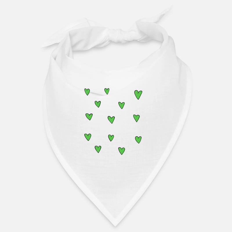 hearts pattern symbol love heart green Bandana