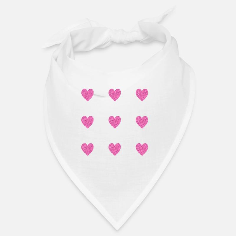 pinke glitzernde herzen herz muster Bandana