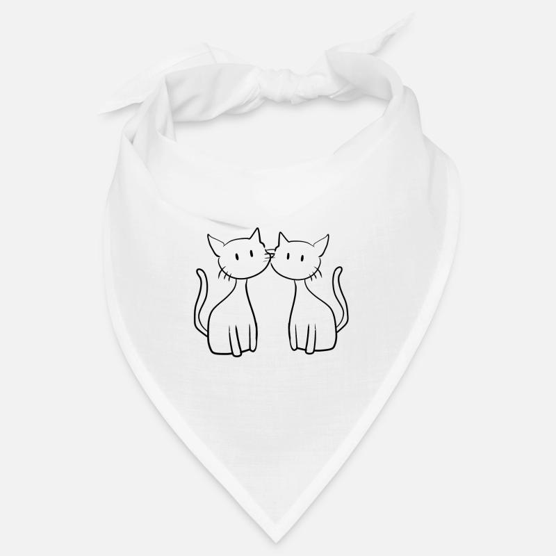 deux amis chats mignons Bandana