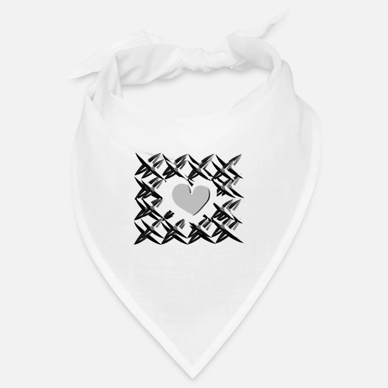 grey heart pattern Bandana
