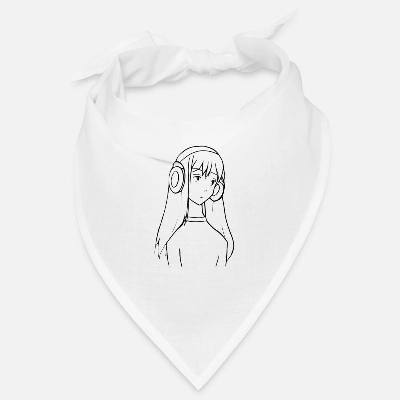 Mädchen Kopfhörer Manga Anime Bandana