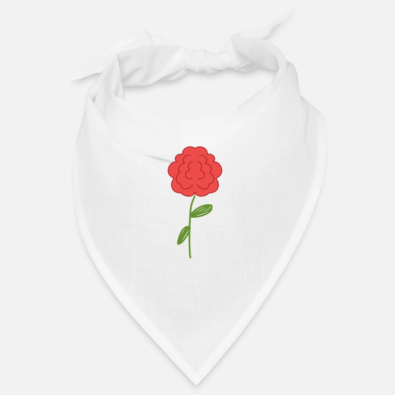 Rose flower red symbol Bandana