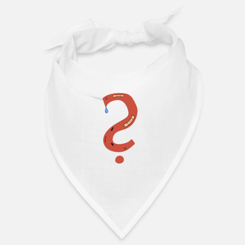 Point d’interrogation cicatrices plâtre triste Bandana