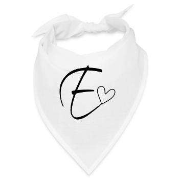 Buchstabe E Buchstabe-E Kalligrafie - Bandana - Weiß - Vorne