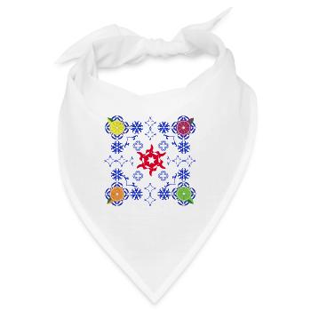 Mediterraner pikanter Amalfi-Sommerausbruch - Bandana - Weiß - Vorne