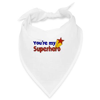 you're my superhero - Bandana - Weiß - Vorne