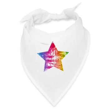 Stern - Bandana - Weiß - Vorne