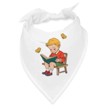 Bookworm, Fairytale, Back to School - Bandana - Weiß - Vorne