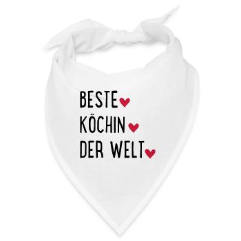 Beste Köchin der Welt - Bandana - Weiß - Vorne