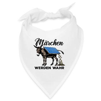 Märchen werden wahr - Goldesel - Photovoltaik - Bandana - Weiß - Vorne
