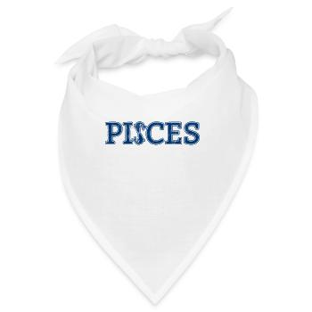 Sternzeichen Fische / Zodiac Pisces - Bandana - Weiß - Vorne