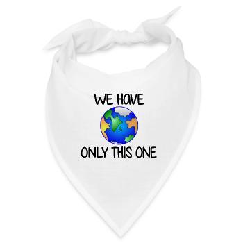 nur eine erde / Umwelt / Erde - Bandana - Weiß - Vorne