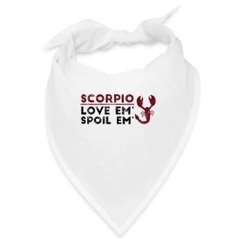 Sternzeichen Skorpion / Zodiac Scorpio - Bandana - Weiß - Vorne
