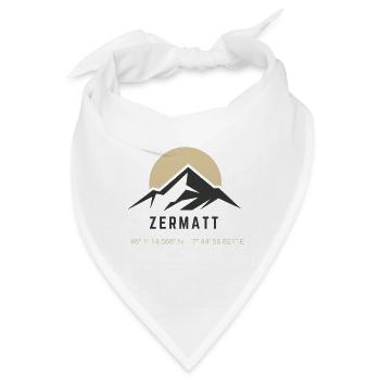 Minimalistisches Zermatt-Logo - Bandana - Weiß - Vorne