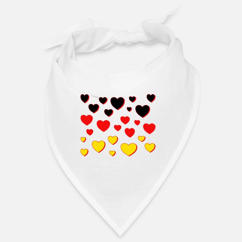 Germany Flag Hearts Bandana