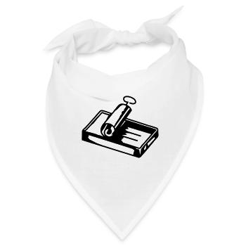 schlichte geöffnete Konservendose - Bandana - Weiß - Vorne