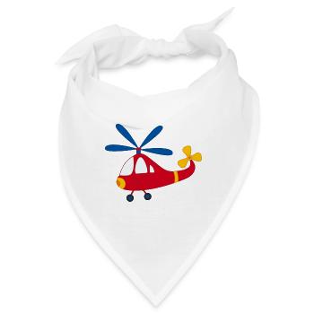 Kleiner süßer Hubschrauber | kleiner Pilot - Bandana - Weiß - Vorne
