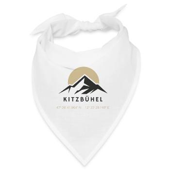 Minimalistisches Kitzbühel-Logo - Bandana - Weiß - Vorne