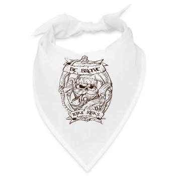 Fisherman scull design - Bandana - Weiß - Vorne