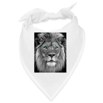 LÖWE MIT BLAUE AUGEN - Bandana - Weiß - Vorne