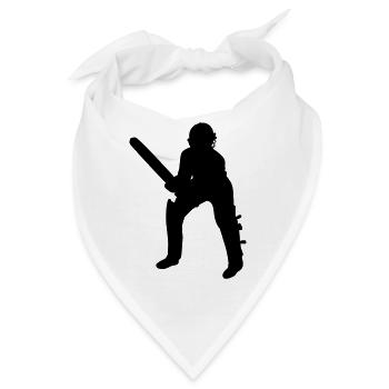Cricket Schlagmann Batter Black - Bandana - Weiß - Vorne