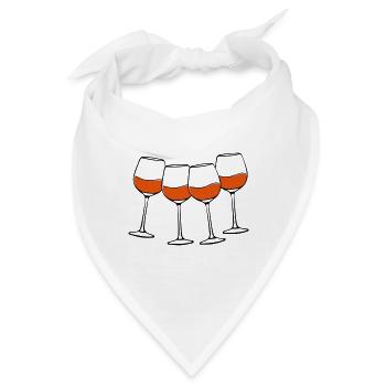 rotwein glas - Bandana - Weiß - Vorne
