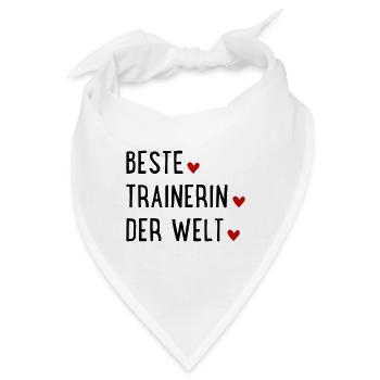 Beste Trainerin der Welt - Bandana - Weiß - Vorne