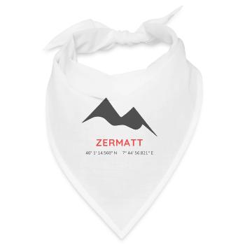 Minimalistisches Zermatt-Logo - Bandana - Weiß - Vorne