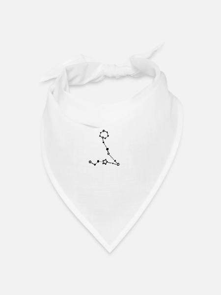 Zodiac Poissons noir - Bandana - blanc - Devant