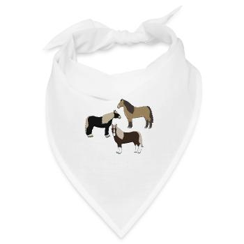 Drei Kaltblueter - Bandana - Weiß - Vorne