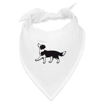 Obedience Border Collie - Bandana - Weiß - Vorne