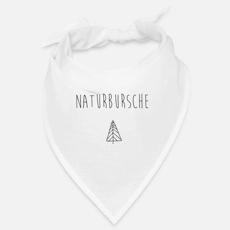 Naturbursche mit Baum schwarz Geschenkidee Bandana