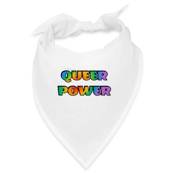 Queere Macht - Bandana - Weiß - Vorne