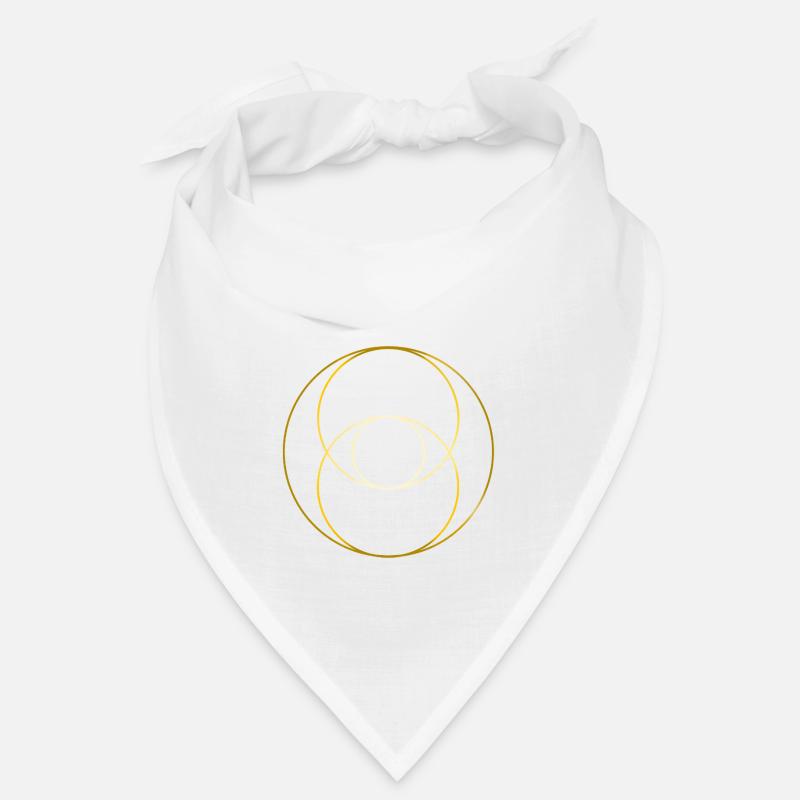Vesica Piscis - Farbverlauf Gold Version - Bandana - Weiß